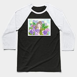 Lilac Mystique Rose Fairy Baseball T-Shirt